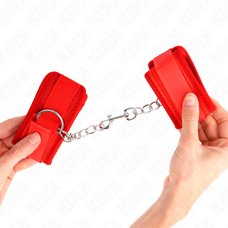 KINK - NEOPRENE WRIST CUFFS RED 42 X 5 CM