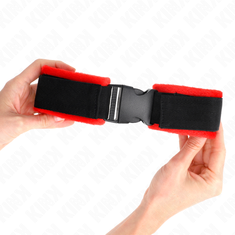 KINK - NYLON BIND VELCRO HANDCUFFS BLACK MODEL 1 ADJUSTABLE 25-35 CM X 6 CM