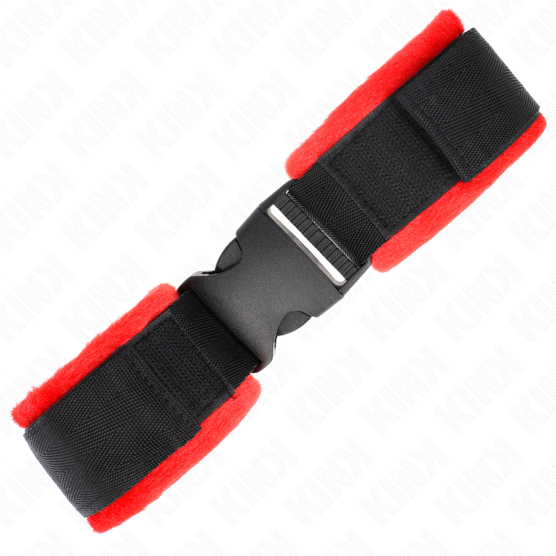 KINK - NYLON BIND VELCRO HANDCUFFS BLACK MODEL 1 ADJUSTABLE 25-35 CM X 6 CM