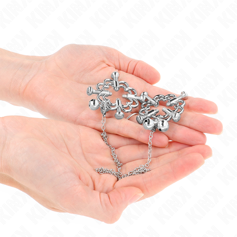 KINK - METAL FLOWER NIPPLE CLIPS WITH CHAIN