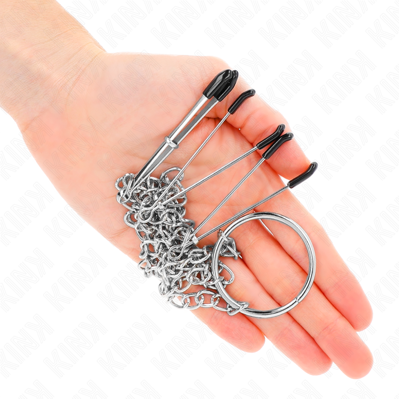 KINK - TRIPLE NIPPLE AND CLIP CLAMPS WITH CHAIN ​​MODEL 1