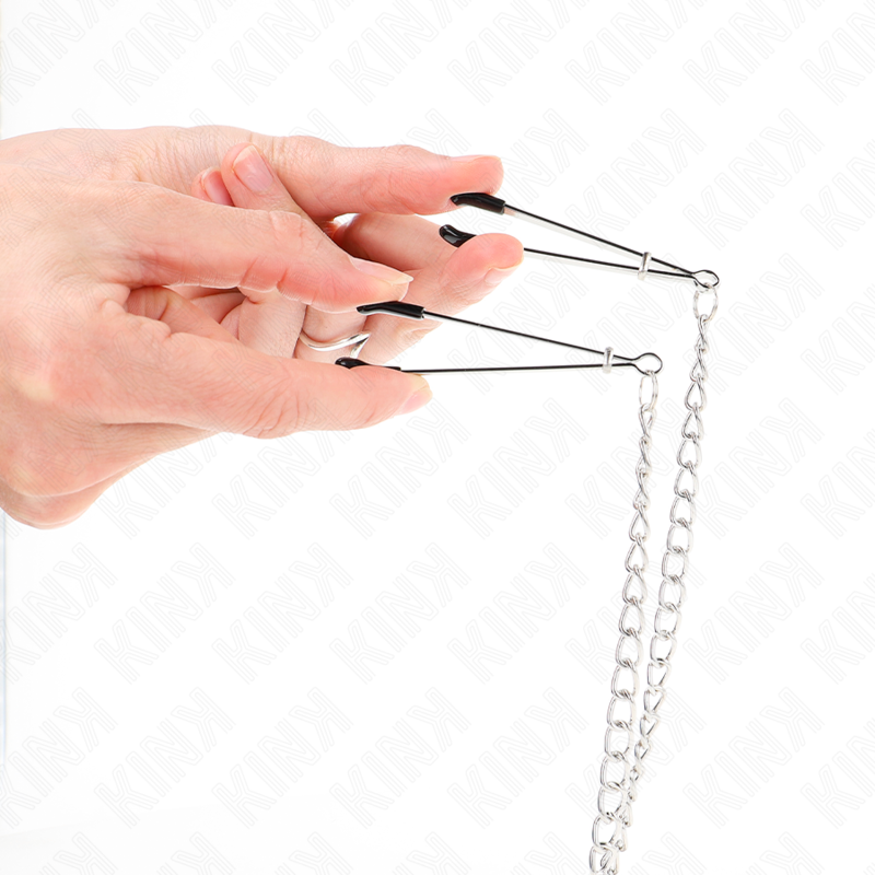 KINK - TRIPLE NIPPLE AND CLIP CLAMPS WITH CHAIN ​​MODEL 1