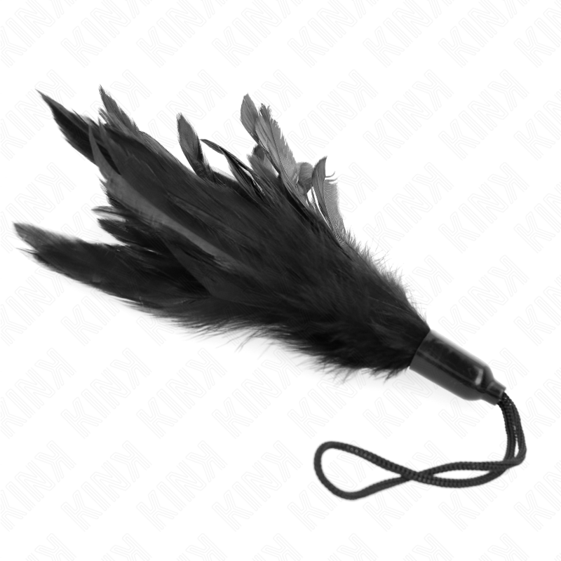 KINK - TICKLE FEATHERS WITH ROPE HANDLE, PLASTIC BASE, 15 CM