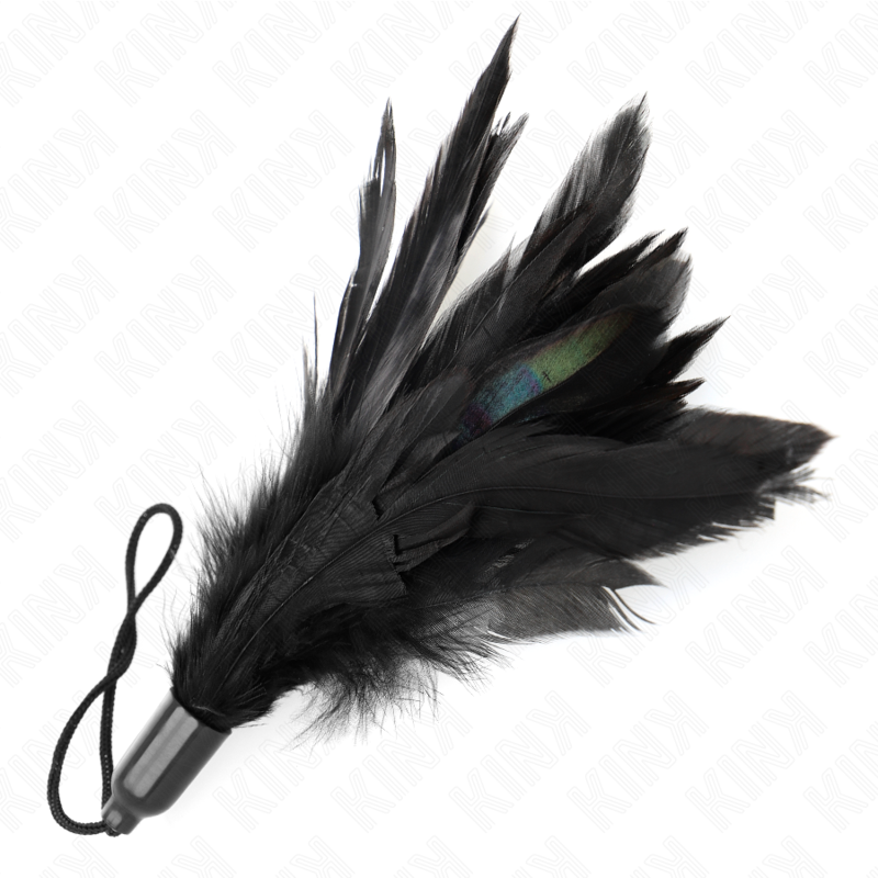 KINK - TICKLE FEATHERS WITH ROPE HANDLE, PLASTIC BASE, 15 CM