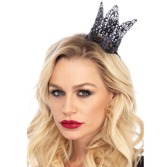 LEG AVENUE - MINI-FILIGRAN-KRONE AUS METALL, SCHWARZ