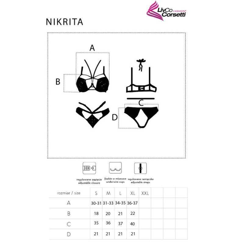 LIVCO CORSETTI FASHION - NIKRITA LC 90647 BH + HÖSCHEN SCHWARZ M