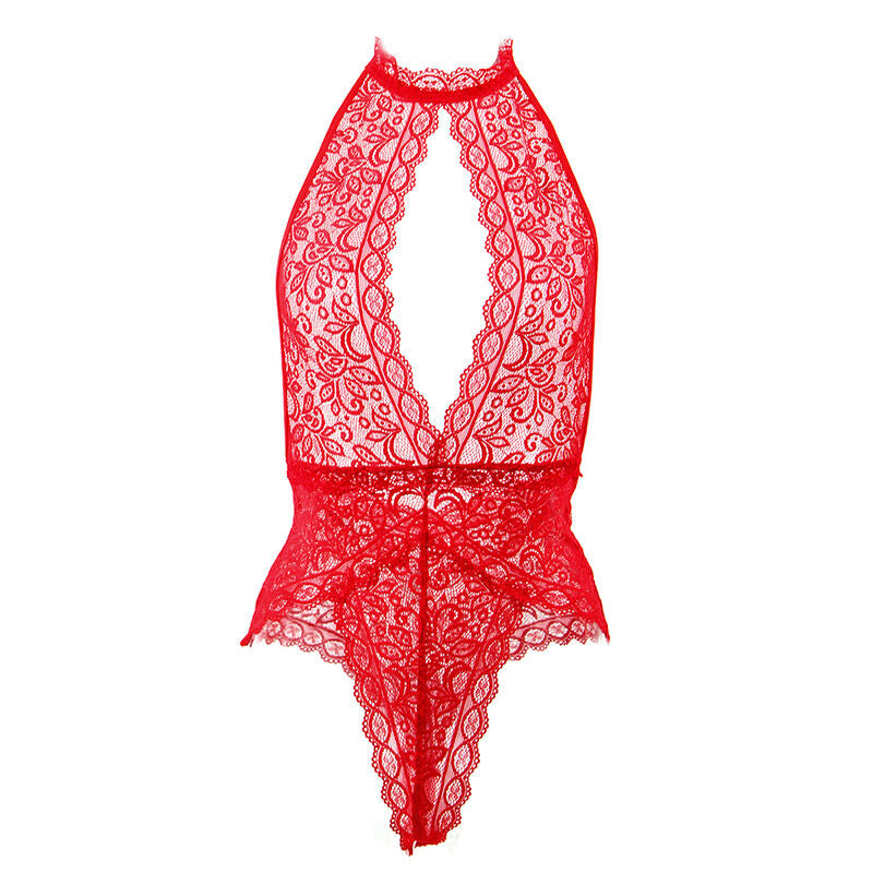 SUBBLIME - 953881 BODYSUIT WITH OPEN CUPS RED L/XL
