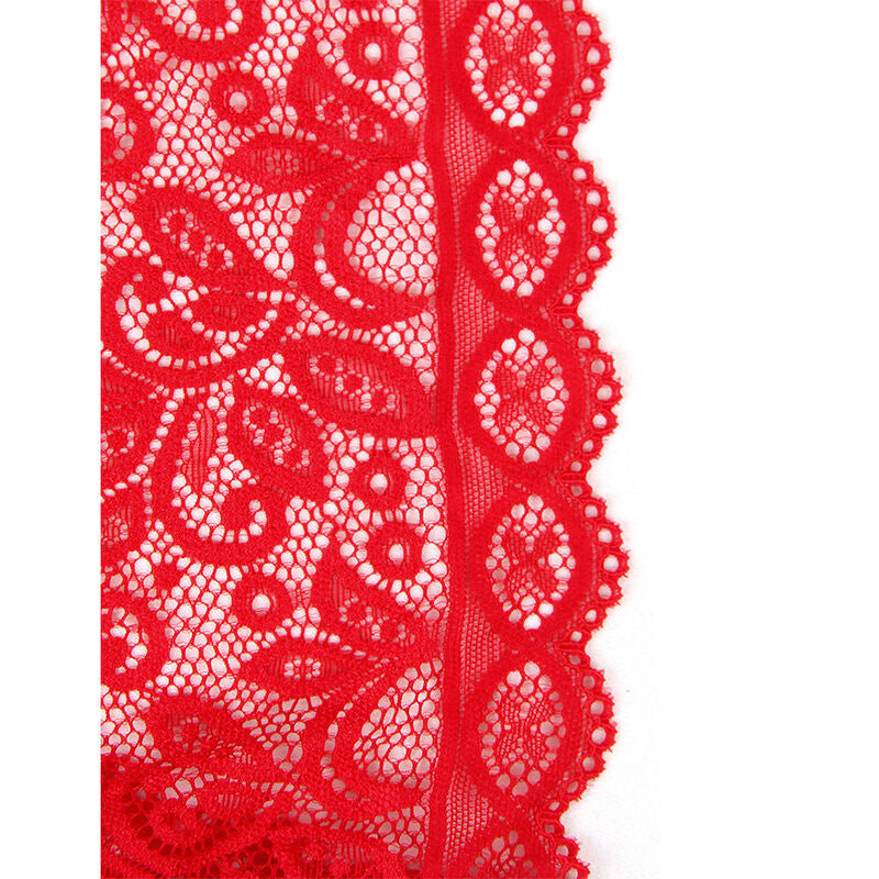 SUBBLIME - 953881 BODYSUIT WITH OPEN CUPS RED L/XL