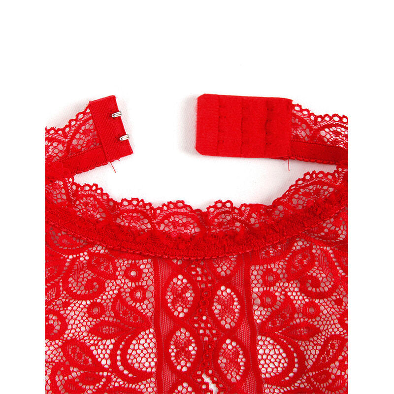 SUBBLIME - 953881 BODYSUIT WITH OPEN CUPS RED L/XL