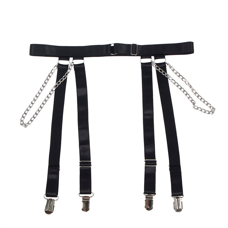 SUBBLIME - 954260 BODY WITH CHAINS + STOCKING BELT BLACK S/M