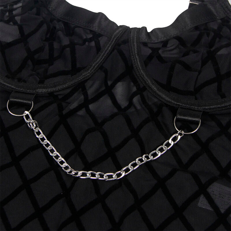 SUBBLIME - 9542277 BODY WITH CHAINS + STOCKING BELT BLACK L/XL