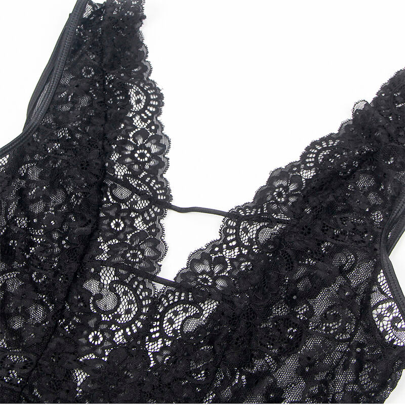 SUBBLIME - 954390 SEXY BODY WITH STOCKING BELT BLACK L/XL