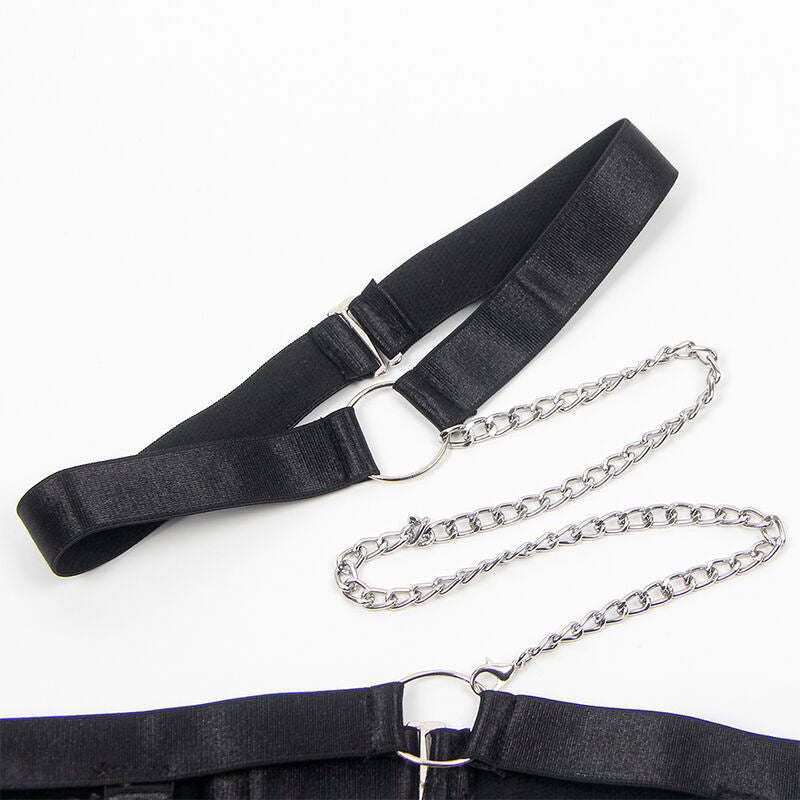 SUBBLIME - 954390 SEXY BODY WITH STOCKING BELT BLACK L/XL