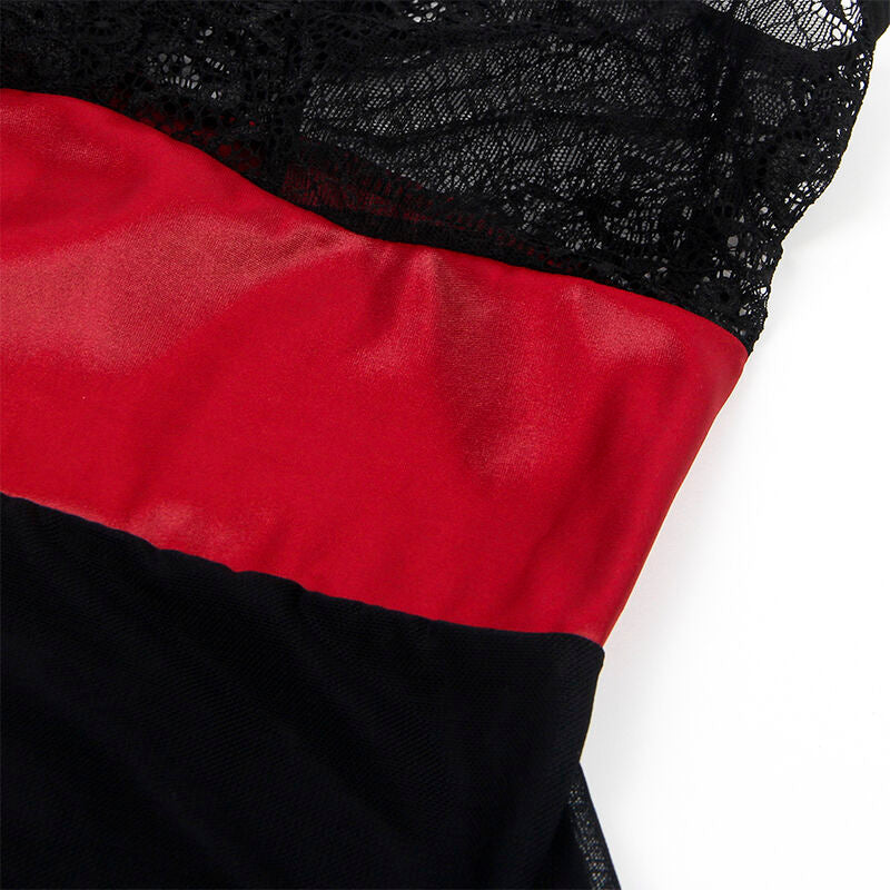 SUBBLIME - 954437 BONDAGE-KLEID AUS SPITZE SCHWARZ L/XL