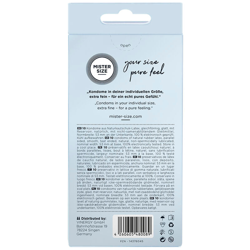 MISTER SIZE - KONDOMGRÖSSE M 53 MM (10 EINHEITEN)