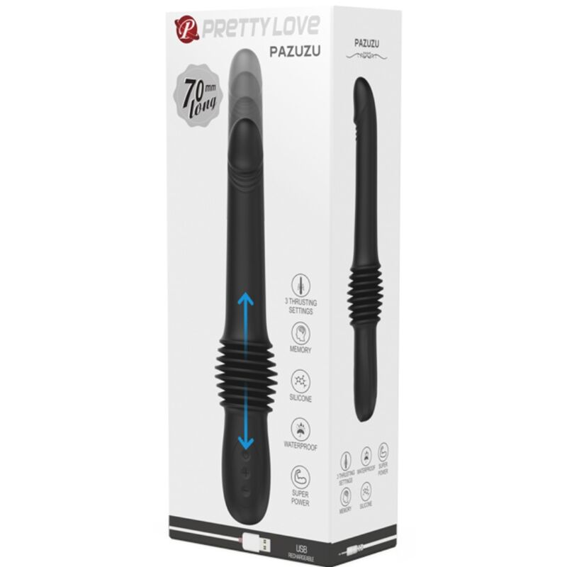 PRETTY LOVE - PAZUZU VIBRATOR 3 SHOCK MODES BLACK