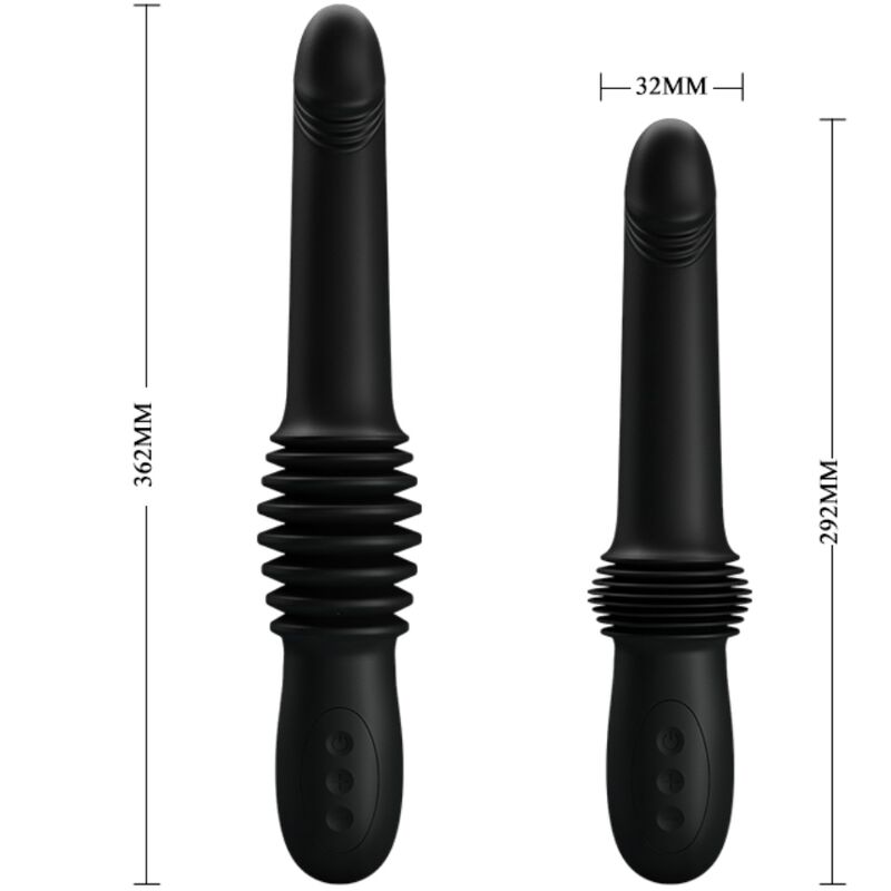 PRETTY LOVE - PAZUZU VIBRATOR 3 SHOCK MODES BLACK