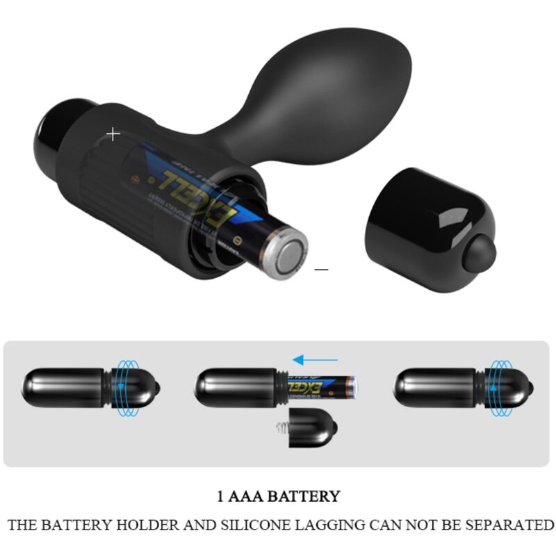 PRETTY LOVE - VIBRA BUTT 10 VIBRATIONEN ANALSTECKER SCHWARZ