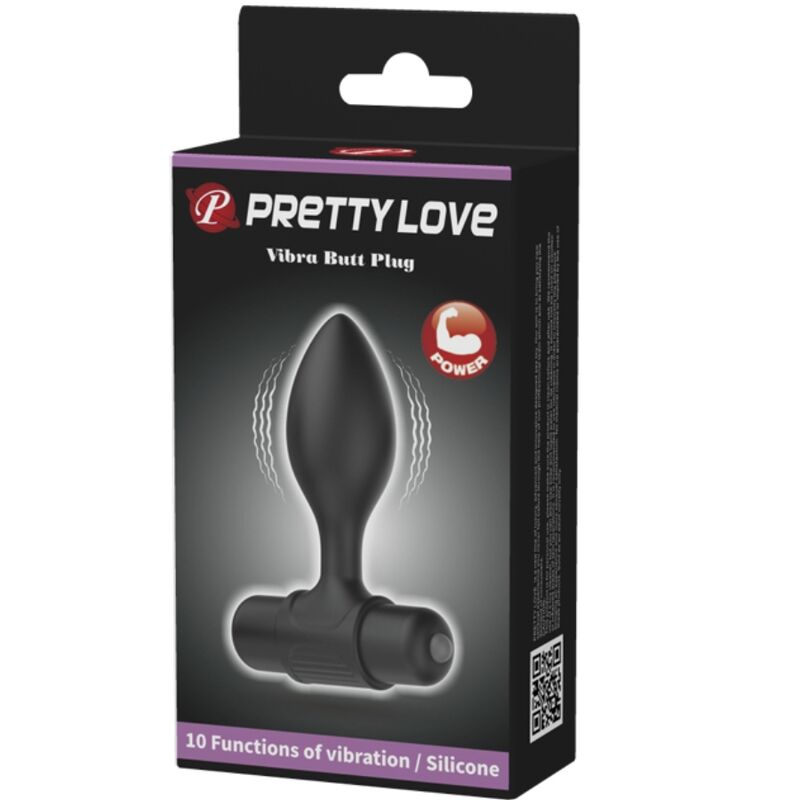 PRETTY LOVE - VIBRA BUTT 10 VIBRATIONEN ANALSTECKER SCHWARZ