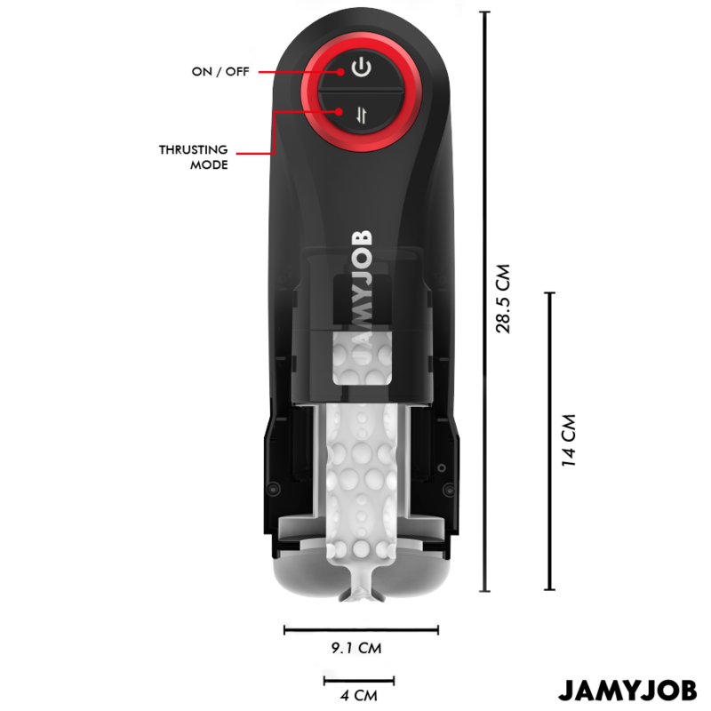 JAMYJOB - AUTOMATIC VAGINAL MASTURBATOR WITH GRAVITY FUNCTION, 5 SUCTION MODES