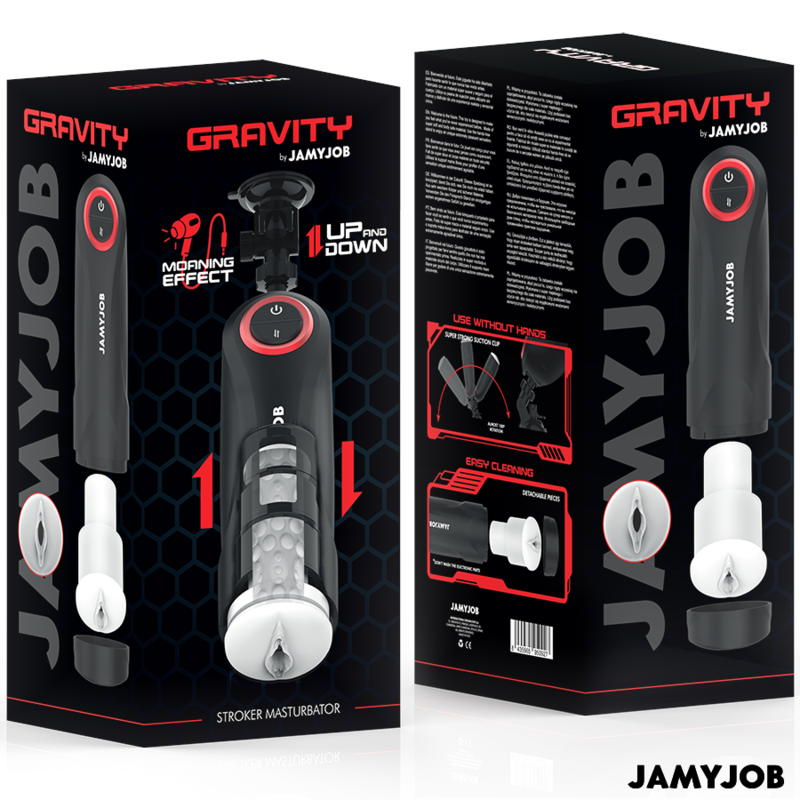 JAMYJOB - AUTOMATIC VAGINAL MASTURBATOR WITH GRAVITY FUNCTION, 5 SUCTION MODES