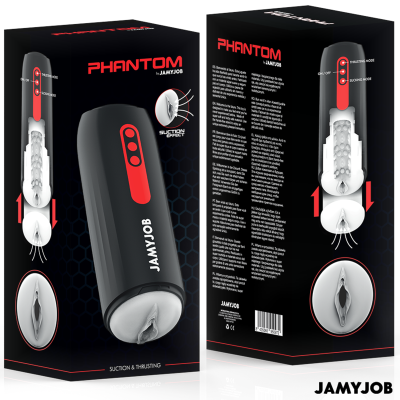 JAMYJOB - PHANTOM AUTOMATIC VAGINAL MASTURBATOR 5 SUCTION AND THRUSH MODES