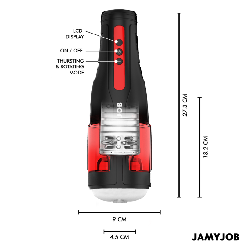 JAMYJOB - CYCLONE AUTOMATIC VAGINAL MASTURBATOR 10 ROTATION AND STROKE MODES