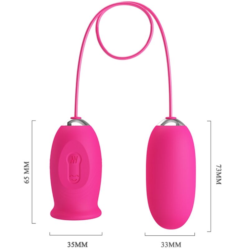 PRETTY LOVE - DAISY VIBRATORY EGG + CLITORAL STIMULATING TONGUE PINK