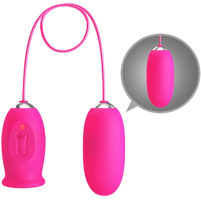 PRETTY LOVE - DAISY VIBRATORY EGG + CLITORAL STIMULATING TONGUE PINK