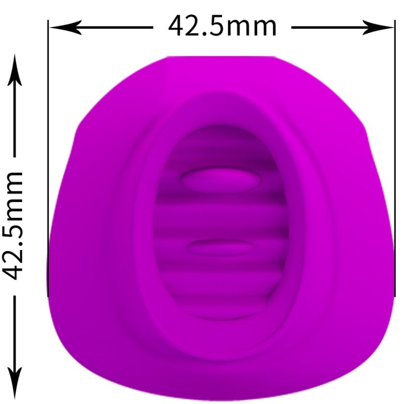 PRETTY LOVE - ESTELLE TONGUE-CLIORIS STIMULATOR 12 VIBRATIONS PURPLE