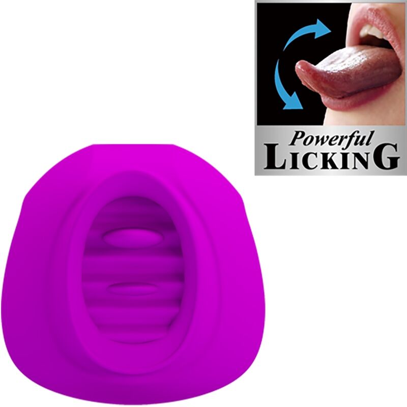 PRETTY LOVE - ESTELLE TONGUE-CLIORIS STIMULATOR 12 VIBRATIONS PURPLE