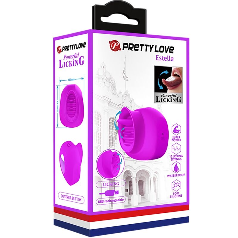 PRETTY LOVE - ESTELLE ZUNGEN-KLITORIS-STIMULATOR 12 VIBRATIONEN LILA