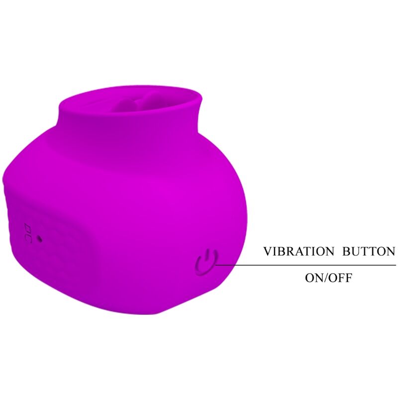 PRETTY LOVE - ESTELLE TONGUE-CLIORIS STIMULATOR 12 VIBRATIONS PURPLE