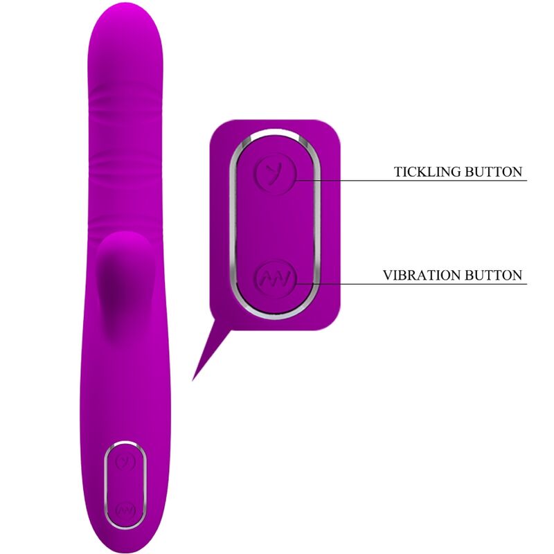 PRETTY LOVE - ANGELIQUE MULTIFUNCTIONAL VIBRATOR + CLITORIAL STIMULATOR PURPLE