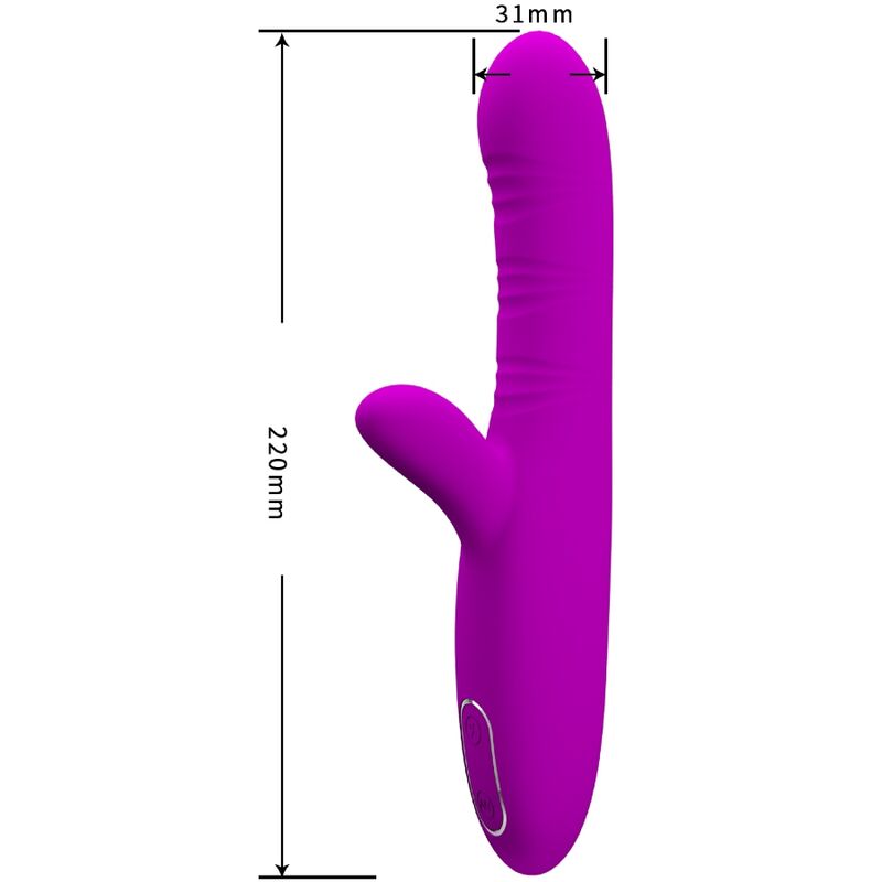 PRETTY LOVE - ANGELIQUE MULTIFUNCTIONAL VIBRATOR + CLITORIAL STIMULATOR PURPLE