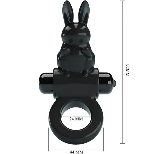 PRETTY LOVE - AUFREGENDER RING RABBIT VIBRATORRING 10 VIBRATIONEN SCHWARZ