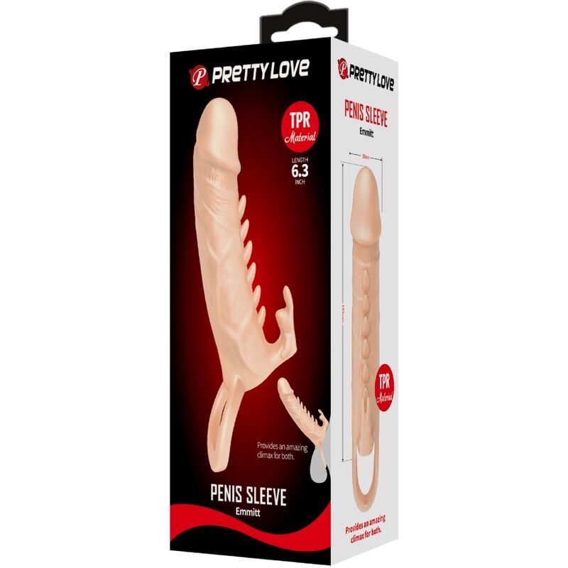 PRETTY LOVE - EMMIT PENIS SHELL + CLITORAL STIMULATOR MEAT