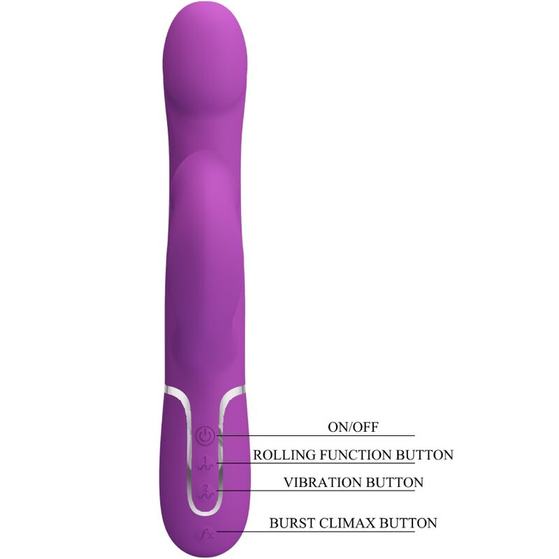 PRETTY LOVE - 4 IN 1 MULTIFUNCTIONAL VIBRATOR &amp; STIMULATOR PURPLE