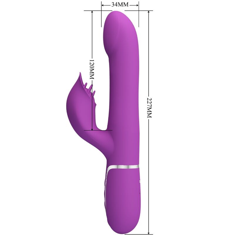 PRETTY LOVE - 4 IN 1 MULTIFUNCTIONAL VIBRATOR &amp; STIMULATOR PURPLE