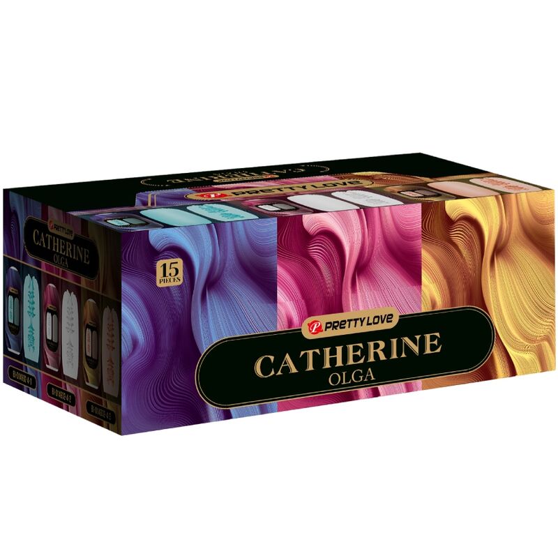 PRETTY LOVE - OLGA PACK 15 VERSCHIEDENE MÄNNLICHE MASTRUBATOREN