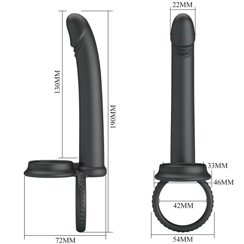 PRETTY LOVE - DILLION DOPPELTE PENETRATION DOPPELTER COCKRING SCHWARZ