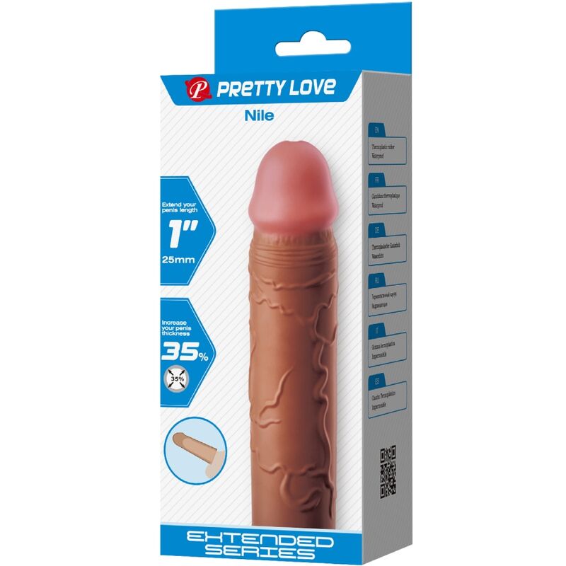 PRETTY LOVE - NILE PENIS SHELL WITH 2.5 CM EXTENSION MULATTE