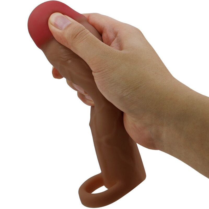 PRETTY LOVE - HANI PENIS SHEATH WITH 5 CM EXTENSION MULATTE