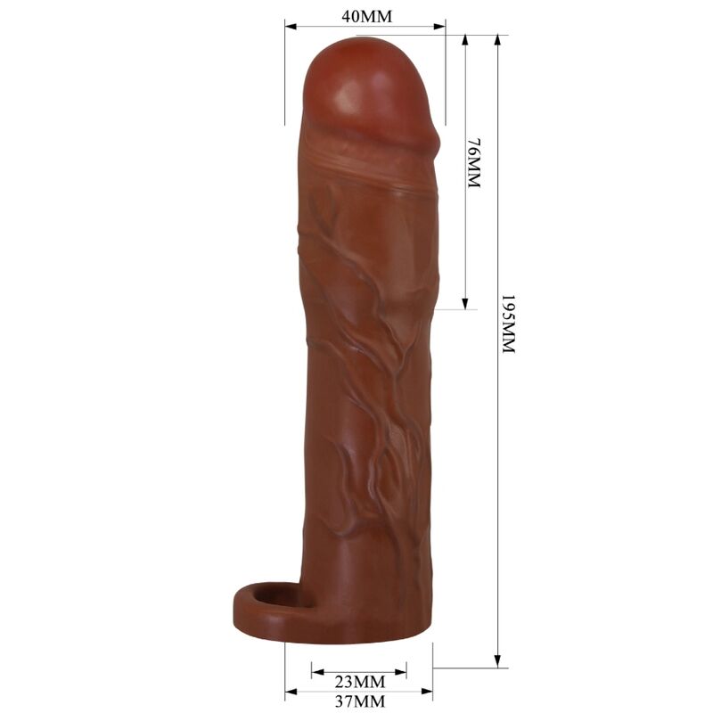 PRETTY LOVE - GERD PENIS SHELL WITH 7.6 CM EXTENSION MULATTE