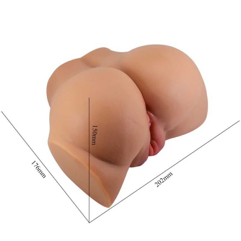 CRAZY BULL - EMILIA ASS VIBRATOR WITH REALISTIC VAGINA AND ANUS FLESH REMOTE CONTROL