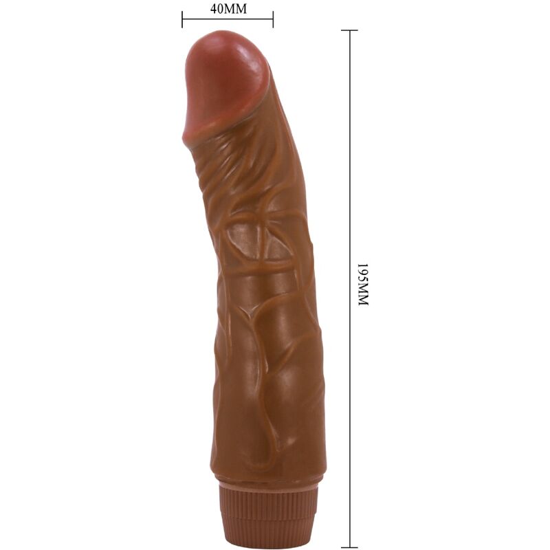 BAILE - JEFF REALISTIC VIBRATOR 19.5 CM MULATTE