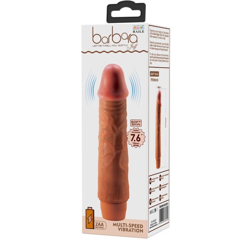 BAILE - JEFF REALISTIC VIBRATOR 19.5 CM MULATTE
