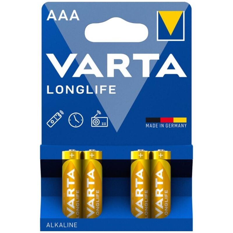 VARTA - LANGLEBIGE ALKALINE-BATTERIE AAA LR03 BLISTER*4