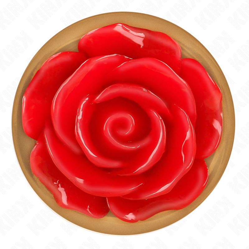KINK - PINK GOLDEN ANAL PLUG WITH RED ROSE M