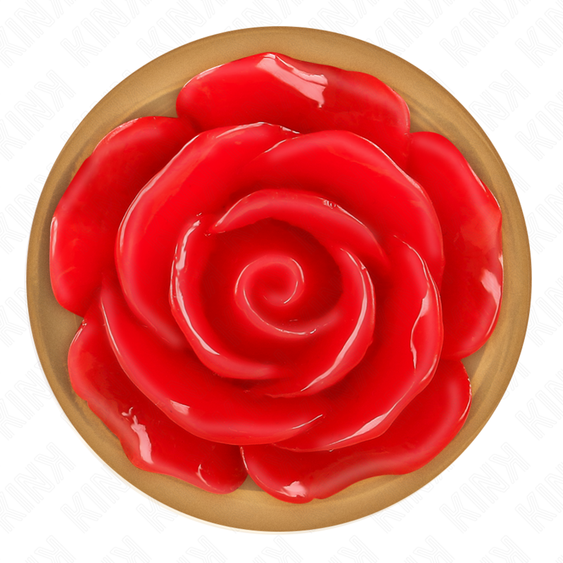 KINK - PINK GOLDEN ANAL PLUG WITH RED ROSE S